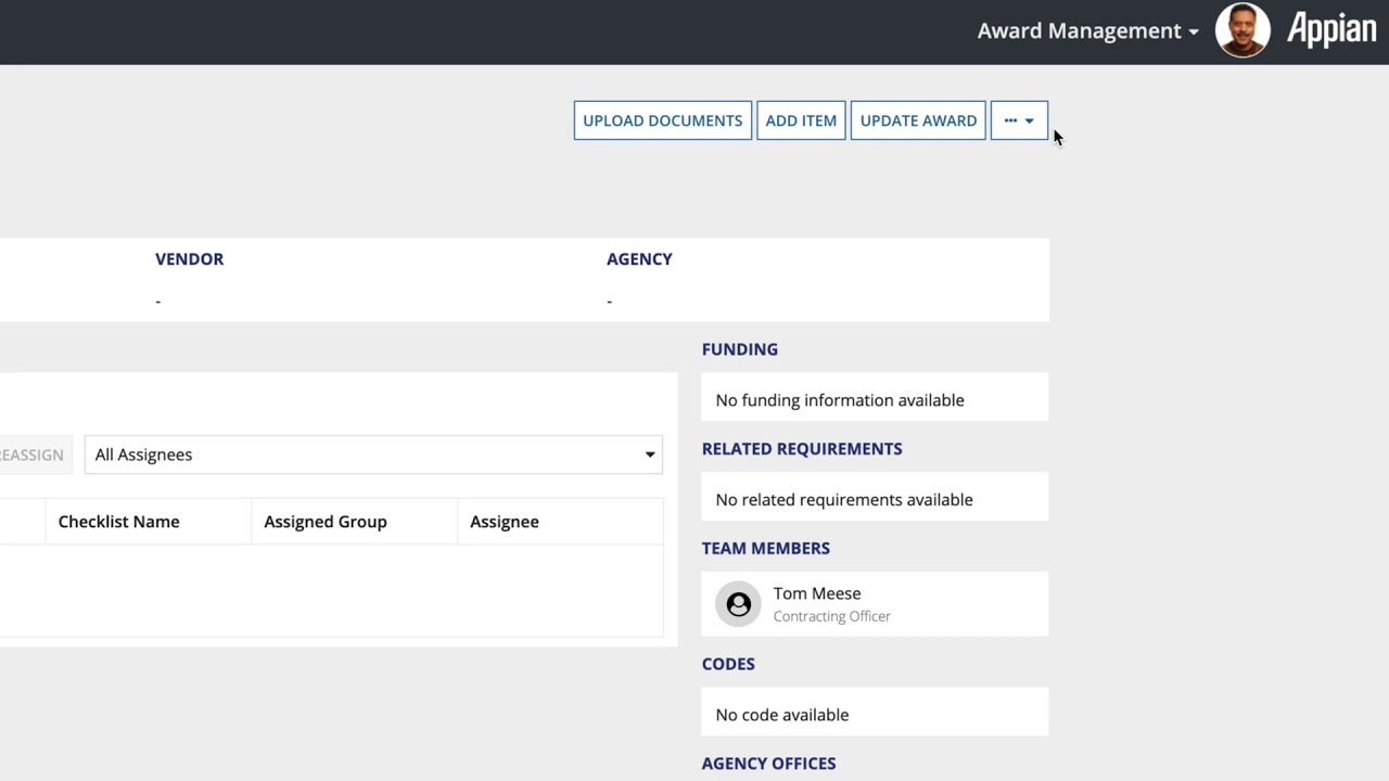 Government Award Management Solution