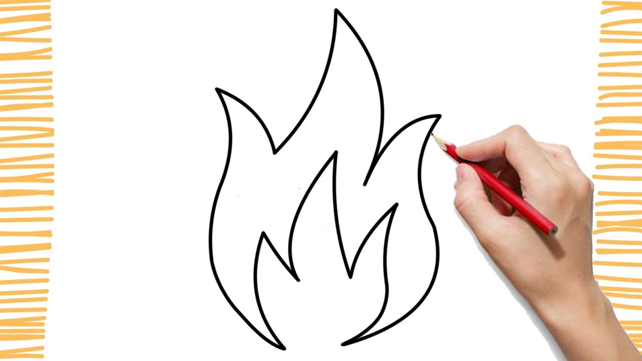 Como dibujar a FUEGO - f&aacute;cil