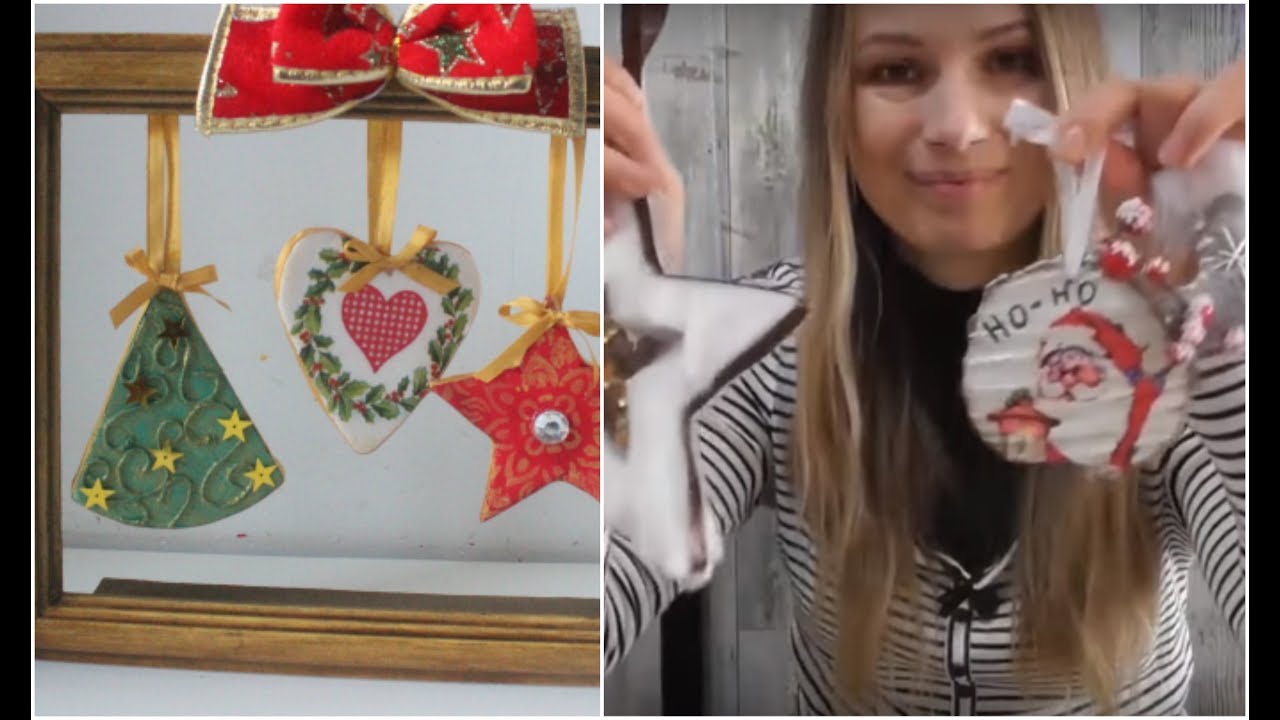 6 Adornos navideños - Colab. canal Diario de Olga (link debajo del video) -DIY- Tutorial