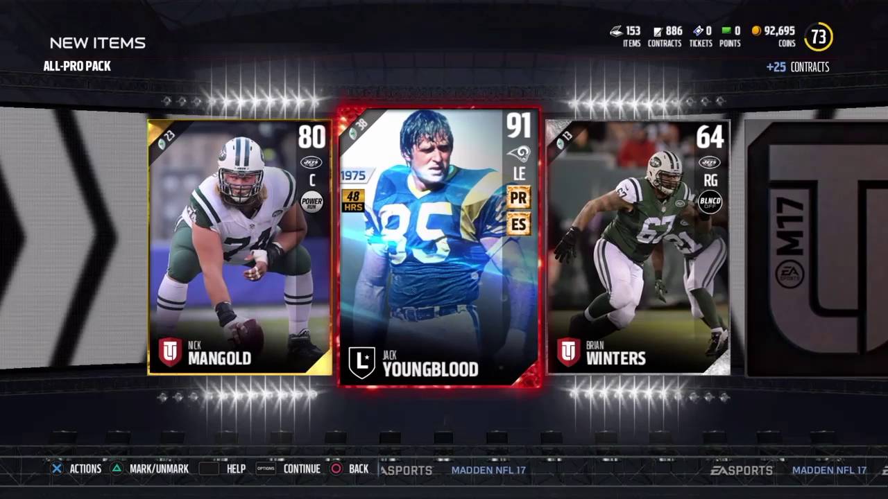 Madden 17 Pack Opening: I Pulled 48 hr Jack Youngblood!!!