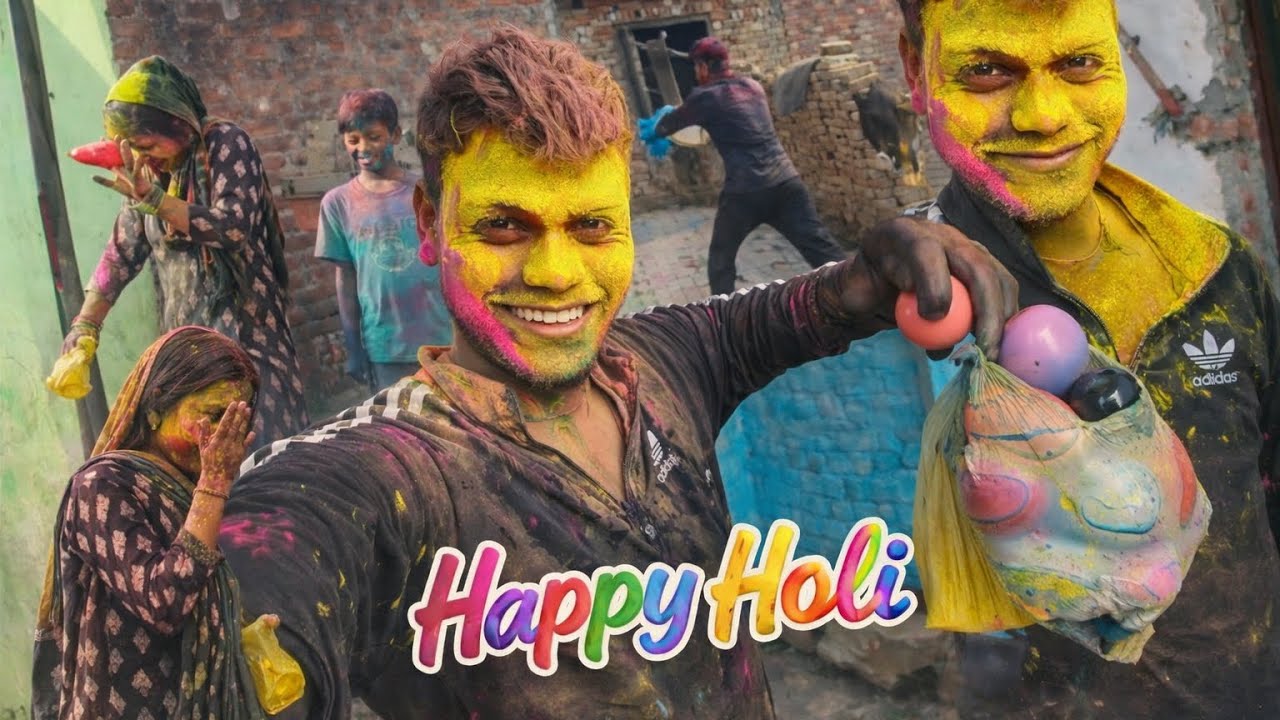 Holi celebration 2026 with family 🤫@souravjvlogs 