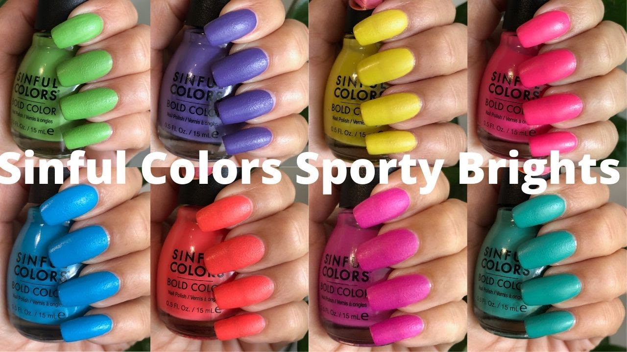Sinful Colors Sporty Bright Collection | Esmaltes Sinful Colors | Swatches Y Mas #sinfulcolors