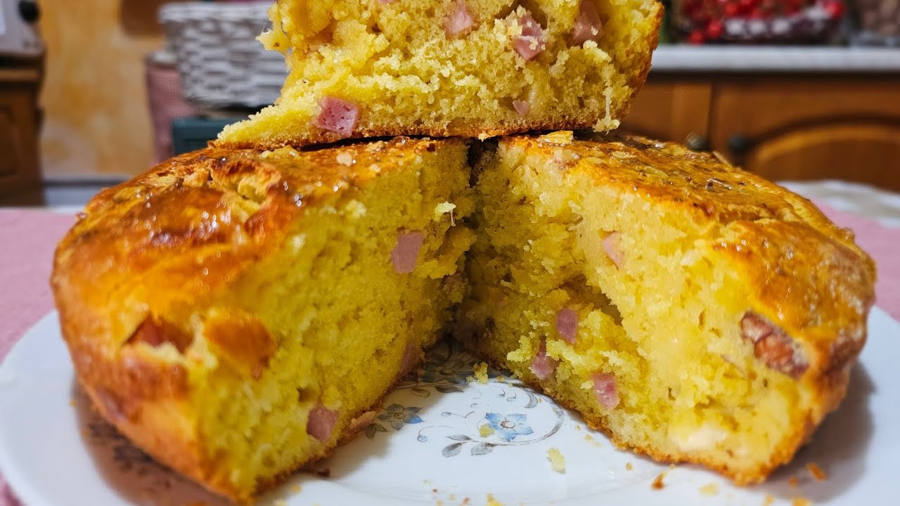 Pizza rustica prosciutto formaggio e noci 👌