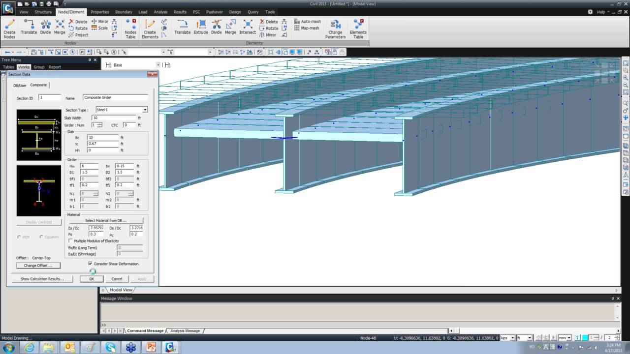 [Midas e-Learning] Course 3 Numerical Modeling - Analysis Parameters on Curved Steel Bridges