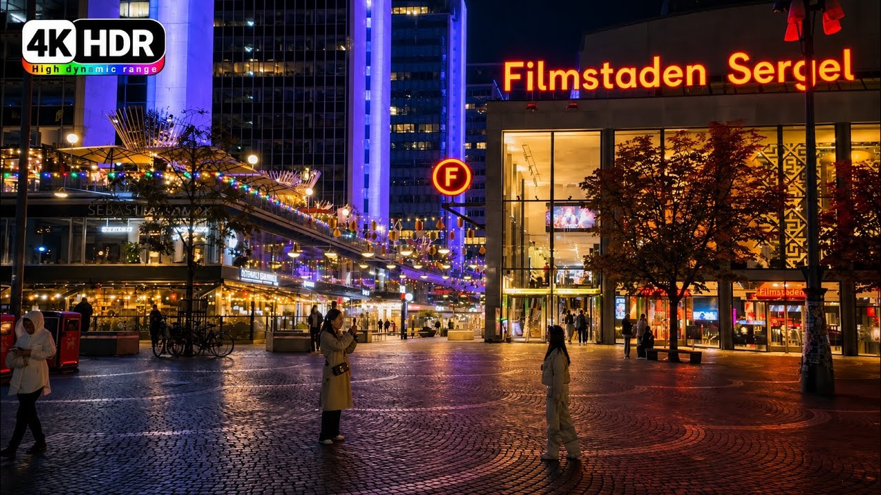 Sweden Stockholm Christmas Walk : A Festive Journey Through the City in 4k HDR