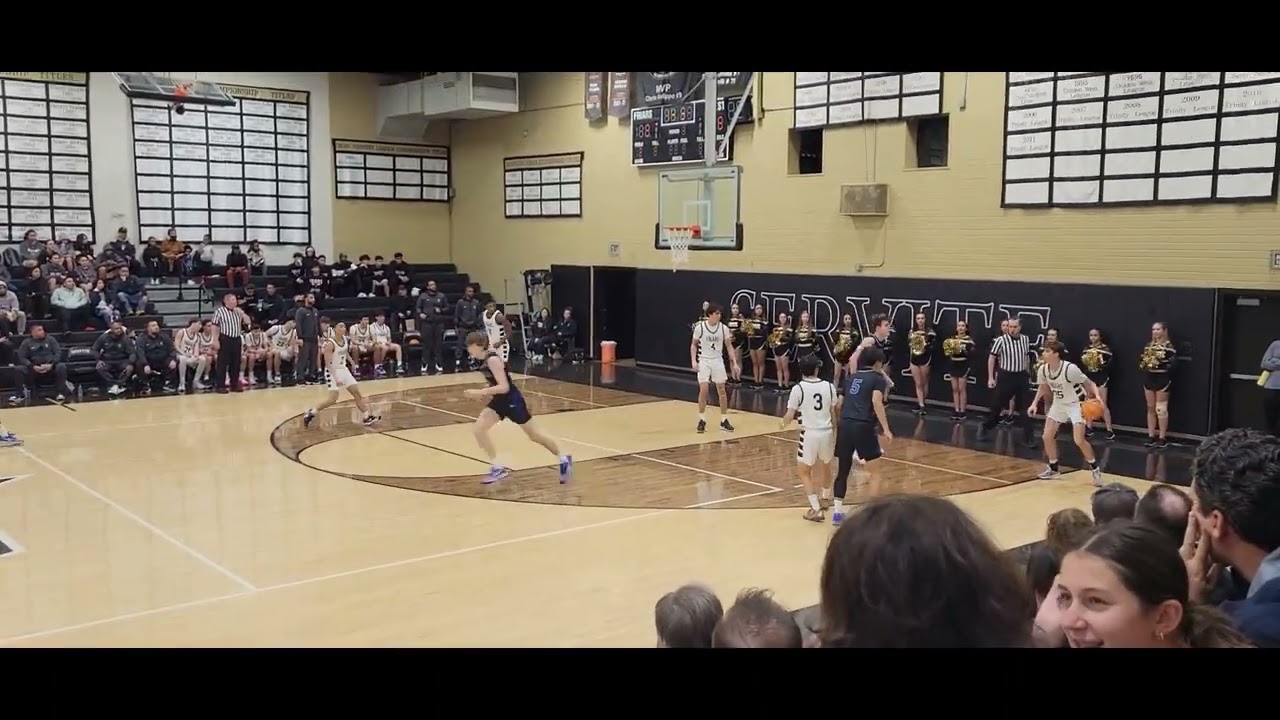 Servite vs Rancho Santa Margarita , Trinity League boys Varsity basketball.