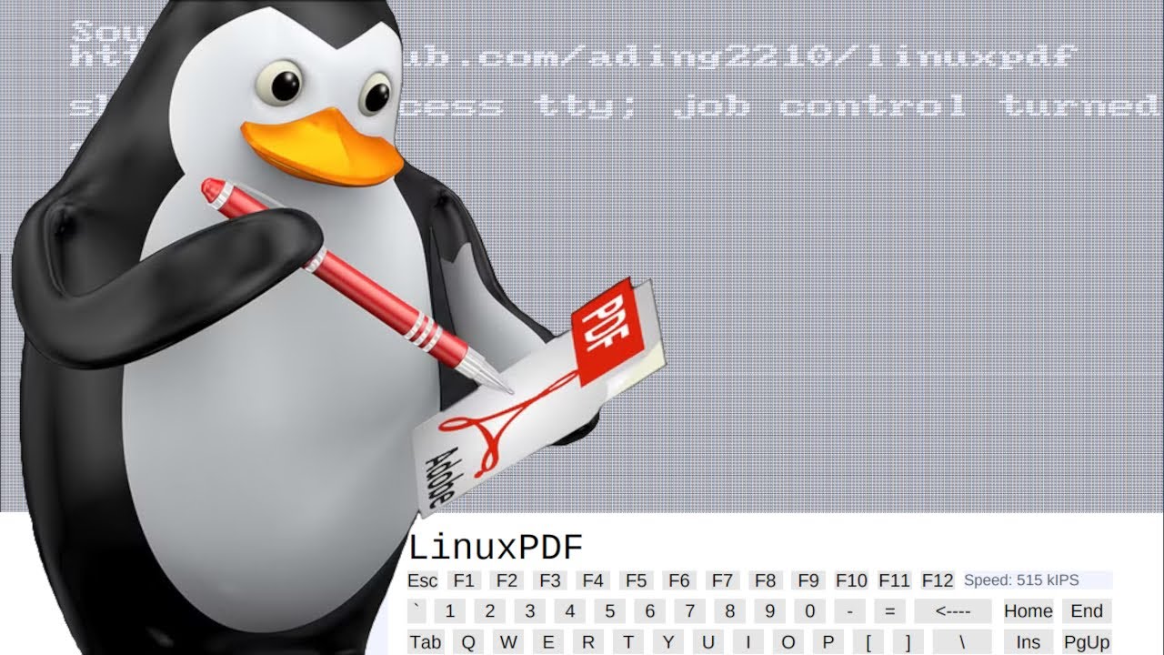 Running Linux In a PDF File