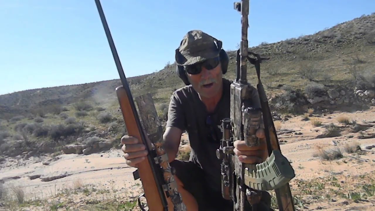 Marlin Xt-22 rifle 250 yards hit can twice & Mak-90 Tula Hp took out dino hit can