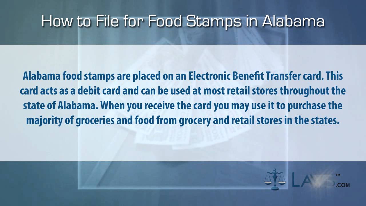 How to File for Food Stamps Alabama