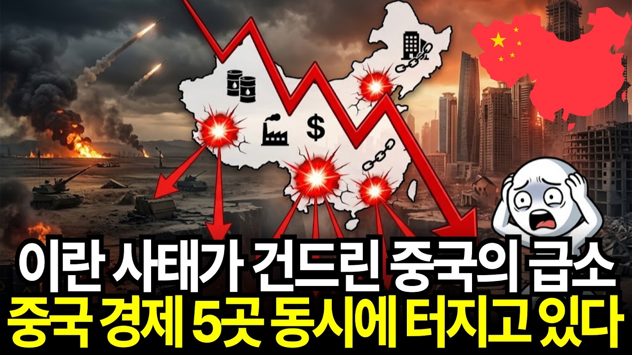 이란 사태가 건드린 중국의 급소, 중국 경제 5곳 동시에 터지고 있다.
