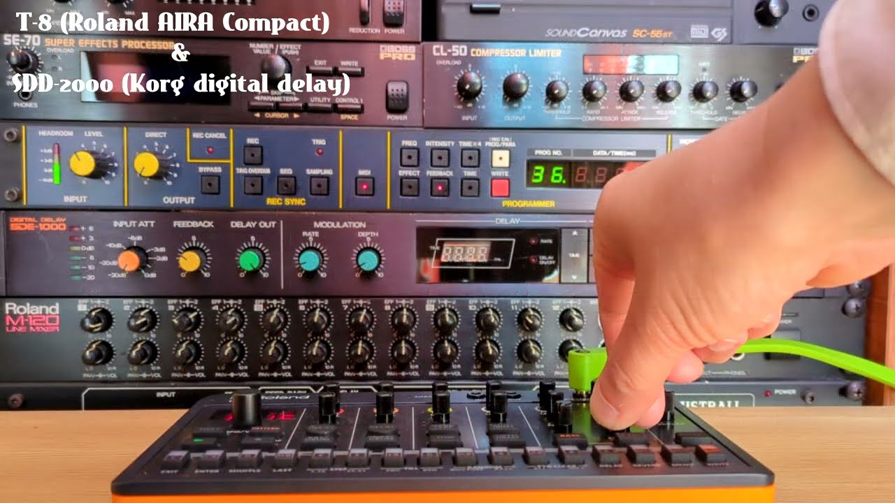 🤖Fun!!Techno 2025 (T-8 Roland AIRA Compact & SDD-2000 Korg Sampling Digital Delay)