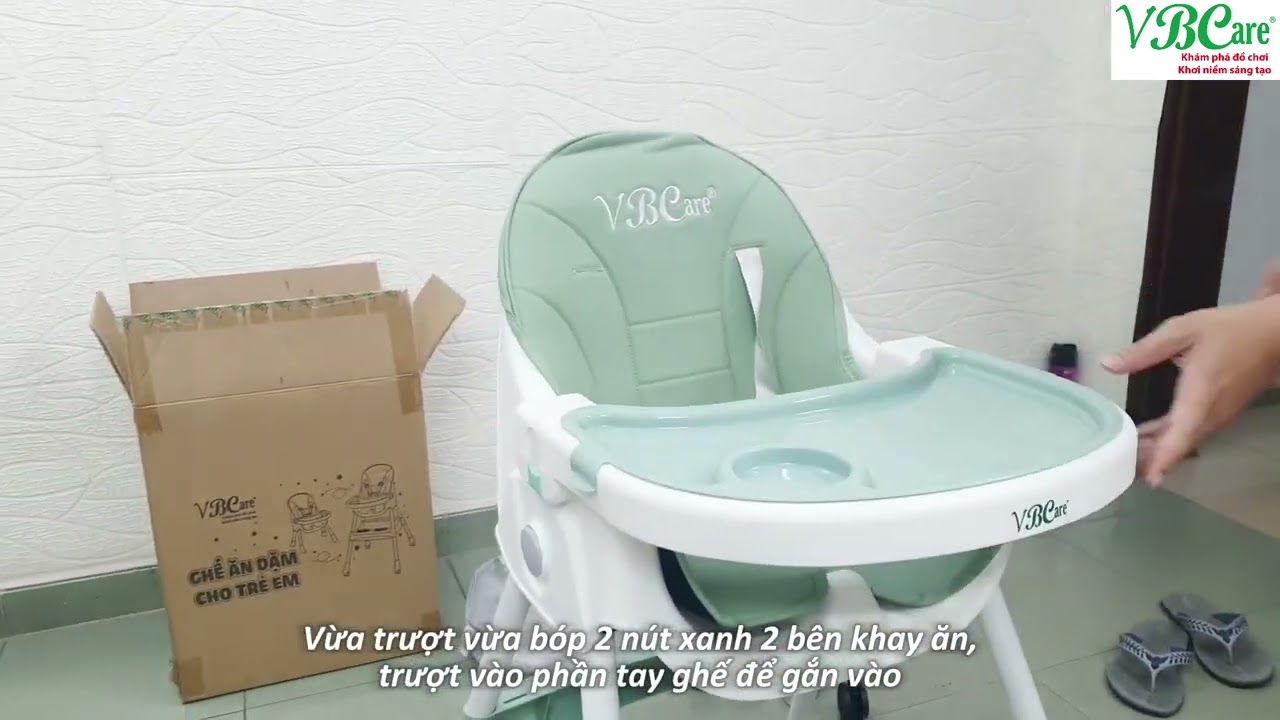 Hướng dẫn lắp ráp ghế ăn dặm VBCare có bánh xe VBC-YY5-3 