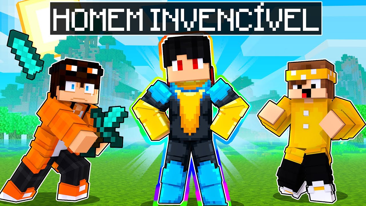 Fiquei INVENCIVEL no Minecraft POR 24 HORAS