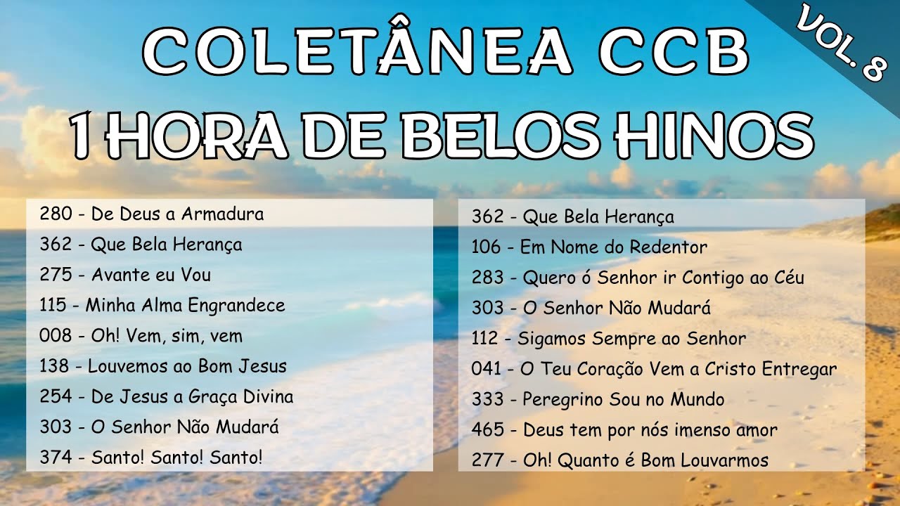 1 Hora de Belos Hinos CCB | Colet&acirc;nea CCB &ndash; Hin&aacute;rio 5 | Louvores da Congrega&ccedil;&atilde;o Crist&atilde; no Brasil