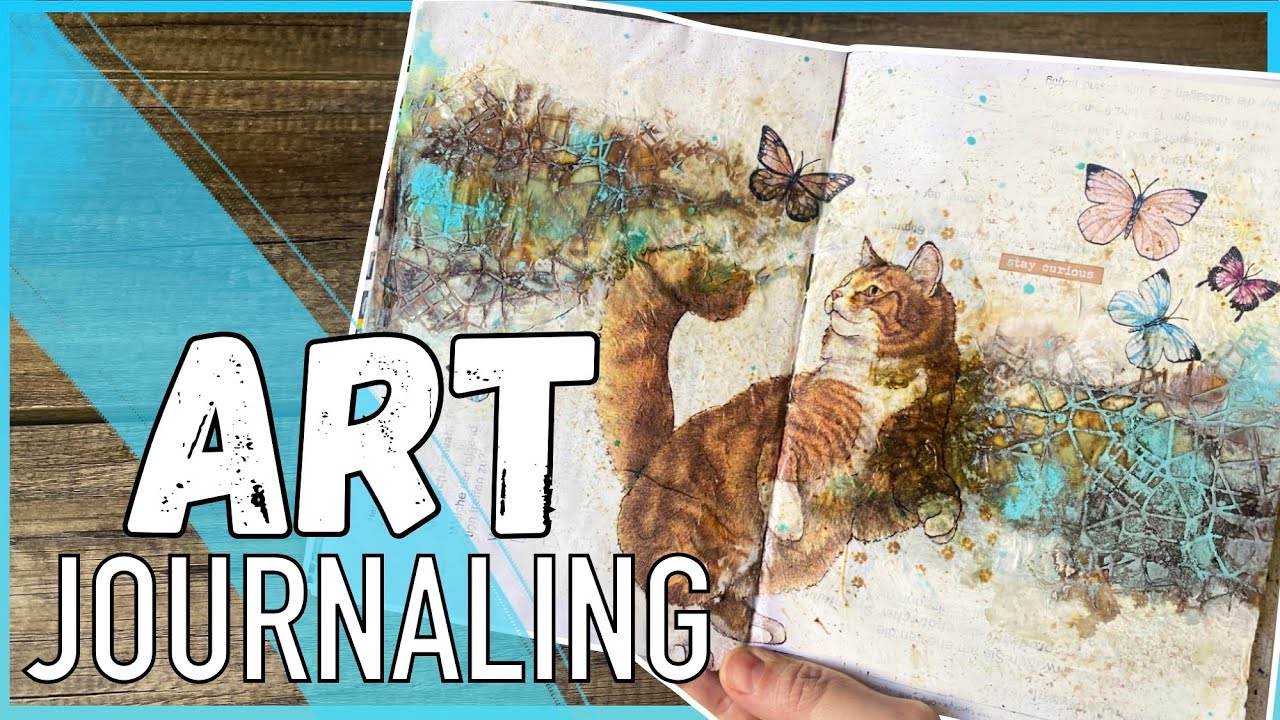 Art Journaling: Stay Curious | Servietten, Schablonen & Sprays