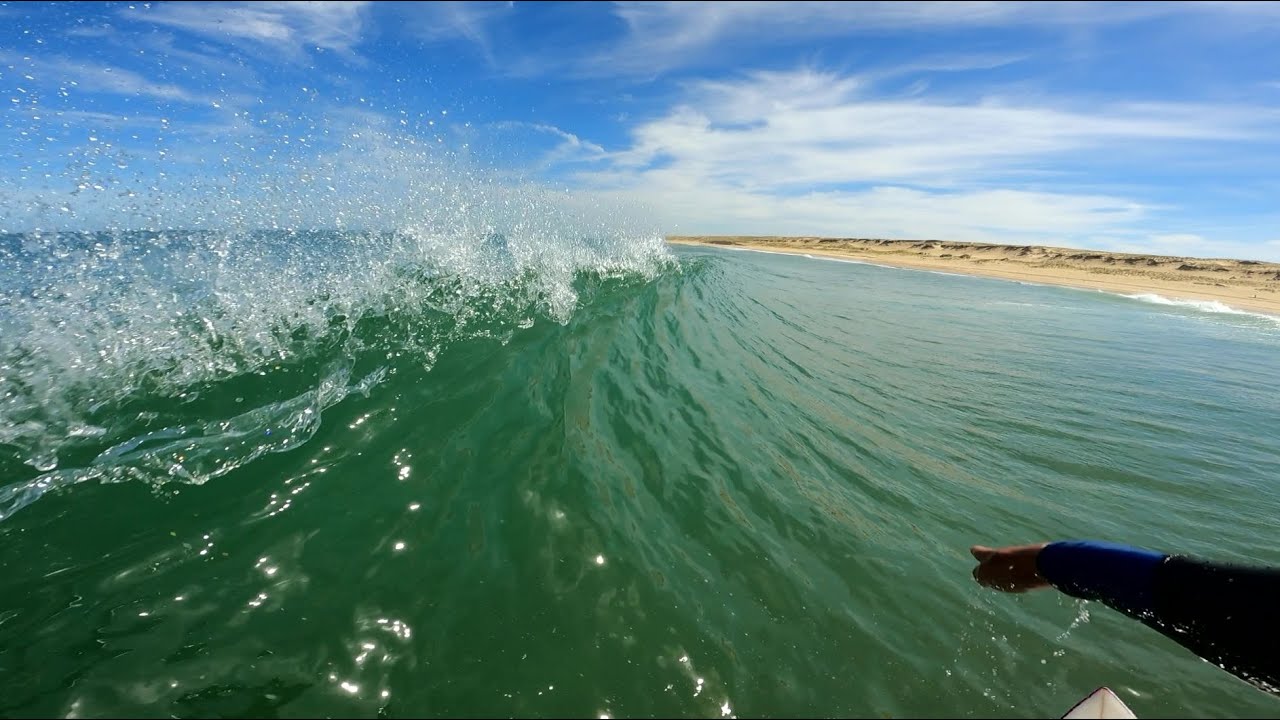 POV SURFING SMALL GLASSY WAVES - RAW GOPRO SURF (LANDES)