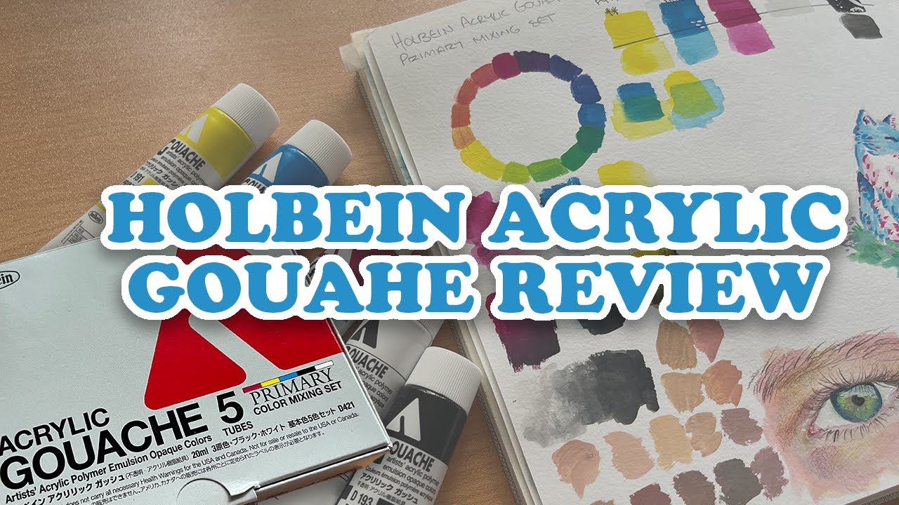 Holbein Acrylic Gouache Primary Colours Mixing Set: A Comprehensive Review with Swatches