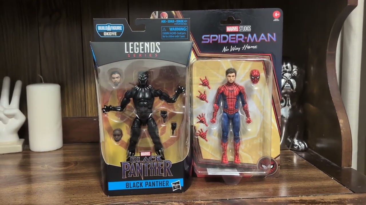 My Spider-Man and Black Panther figures 