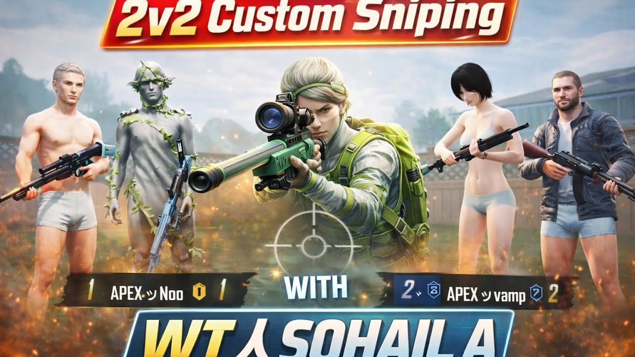 2V2 custom Sniping with WT人SOHAIL A 