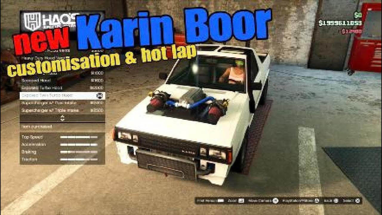 Gta online:Karin Boor customisation &hot lap at lscm test track!🤣🤣🤣