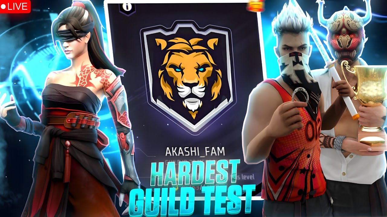 🤯FREE FIRE LIVE GUILD TEST CUSTOM ROOM | FF LIVE GUILD TEST | #liveguildtest​ #guildtest​ #liveff