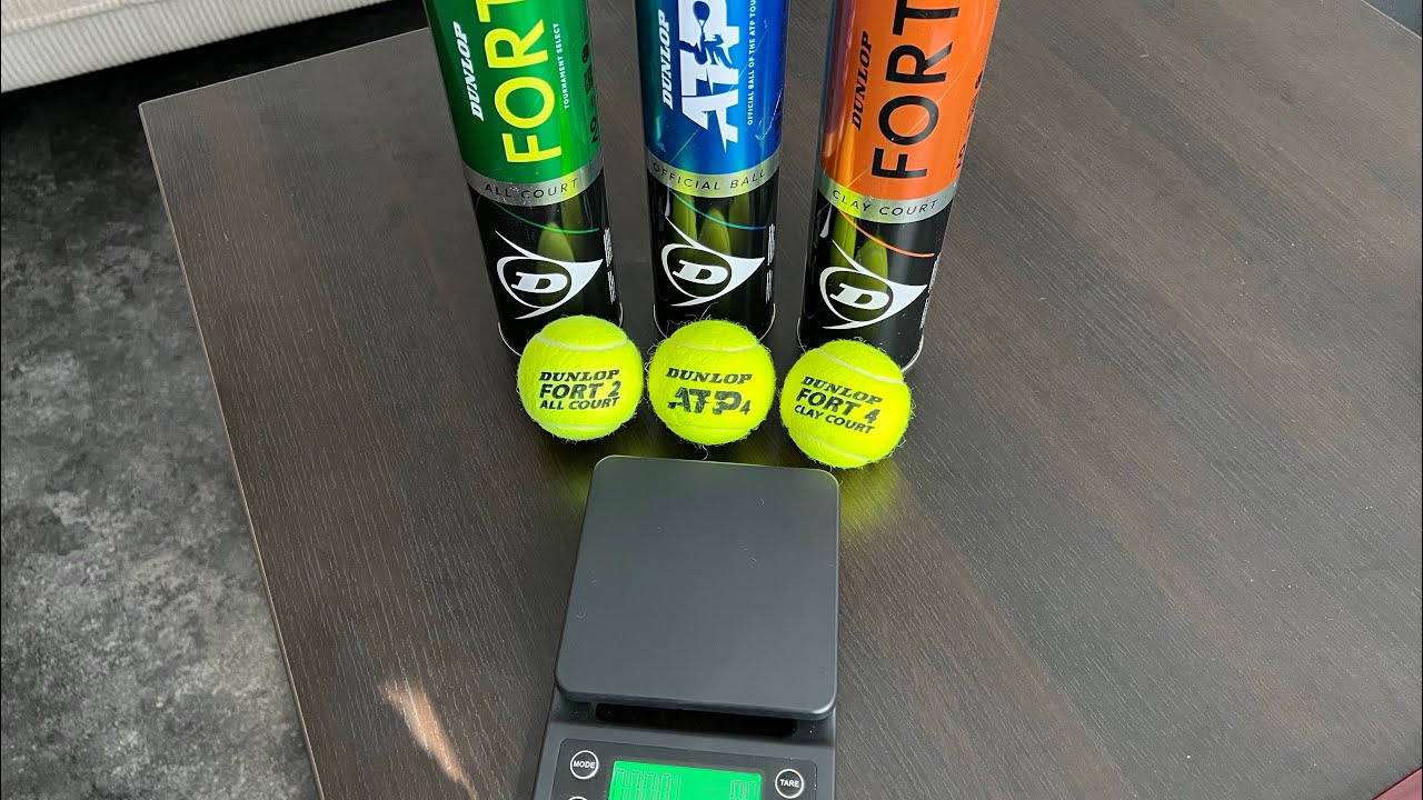 Dunlop Tennis balls: ATP, FORT clay court, FORT all court: weight