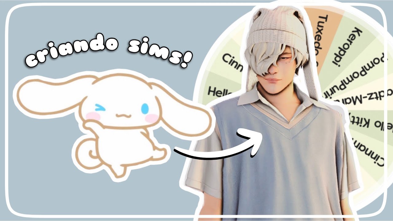 CAS: criando sims INSPIRADOS nos personagens da Sanrio! + sim dump | the sims 4