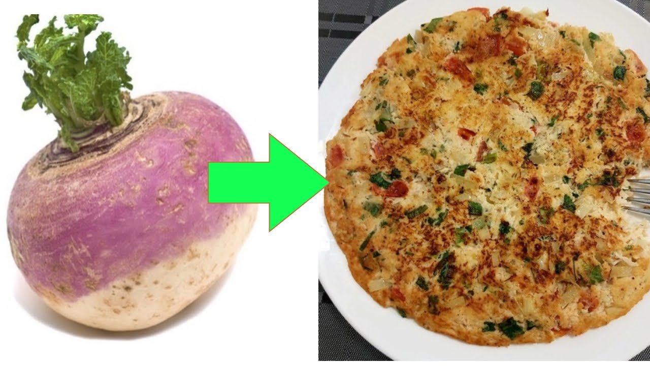 Turnip Omelette Recipe | How to Cook Turnips | Low Carb Diet Recipe With Turnip | Keto Friendly