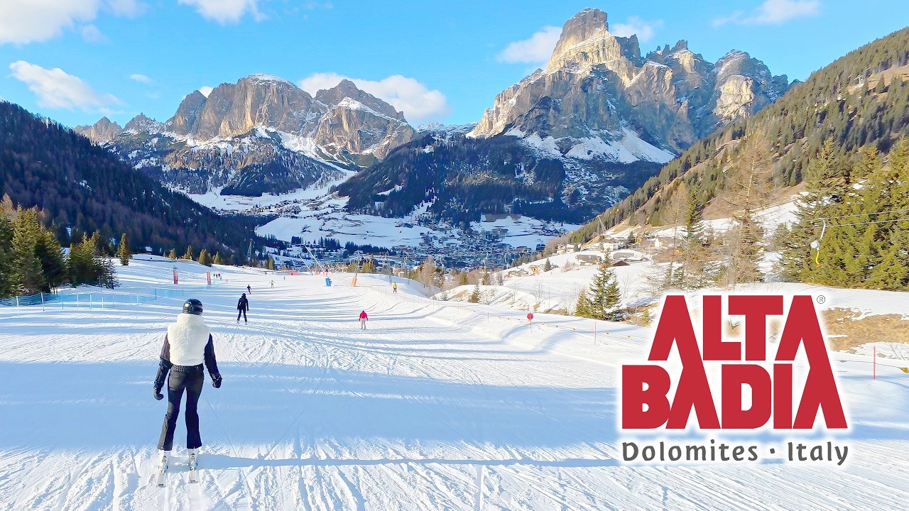 Skiing Alta Badia Dolomites Italy : Overview of the Resort & a Selection of Easy Slopes: 32, 34, 7/8