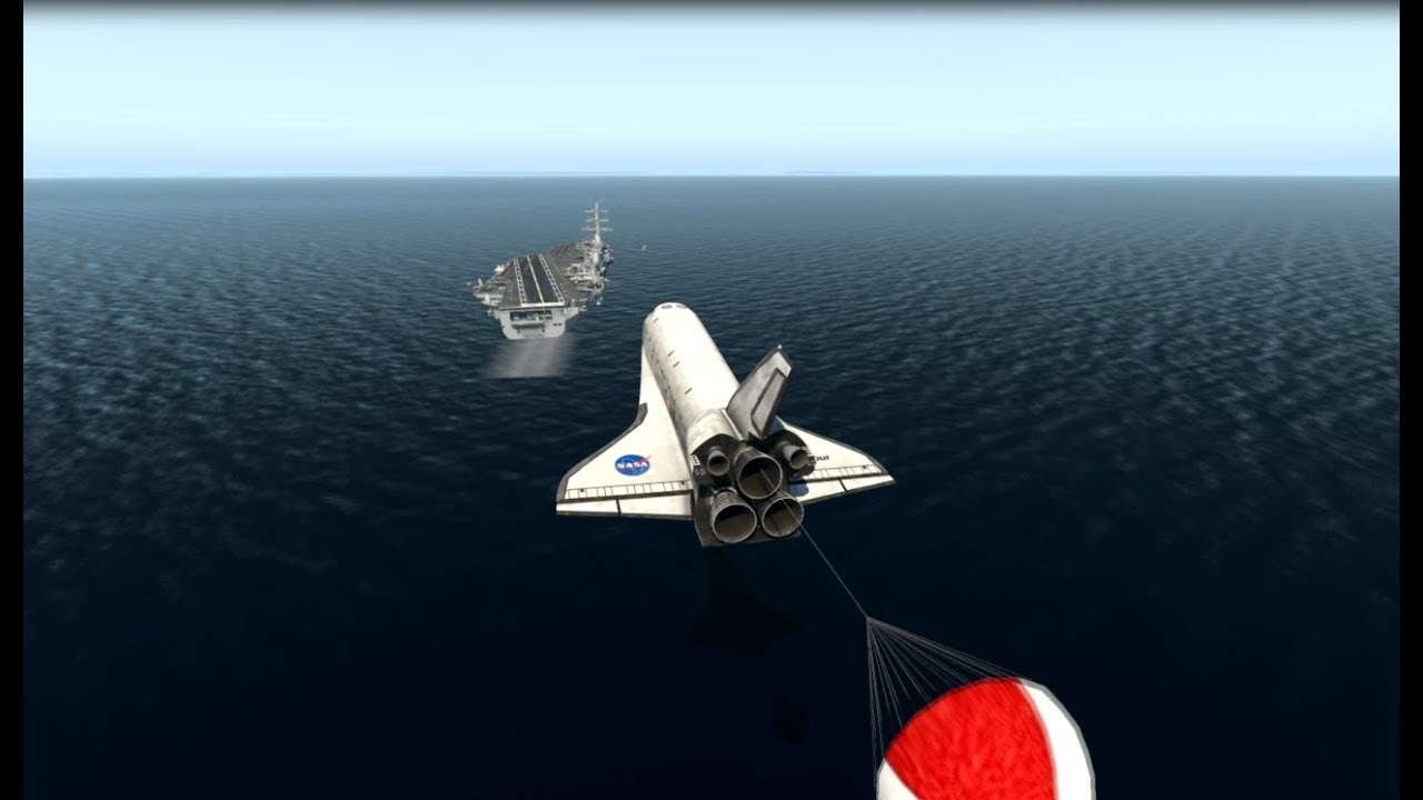 Space Shuttle Landing On Aircraft Carrier - X-Plane 11