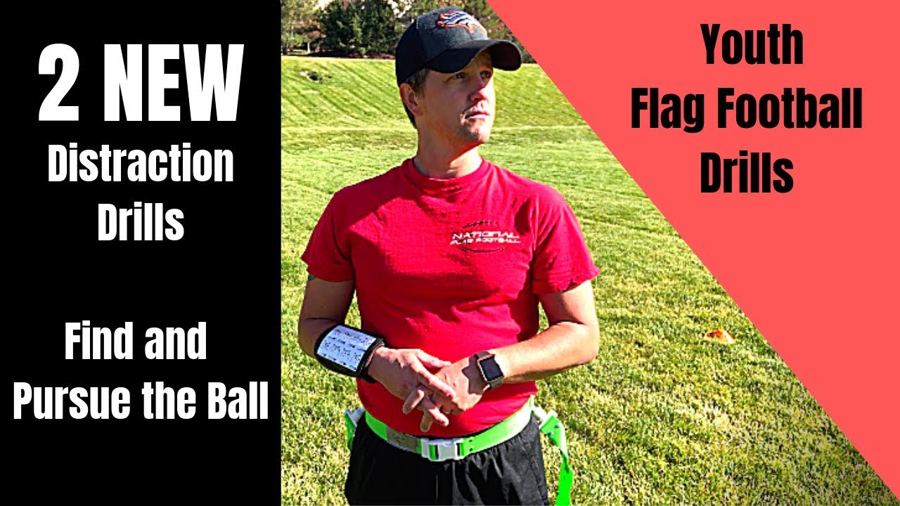 Youth Flag Football Drills | Help Defenders Pursue the BALL - 2 Drills to Develop FOCUS | Youth