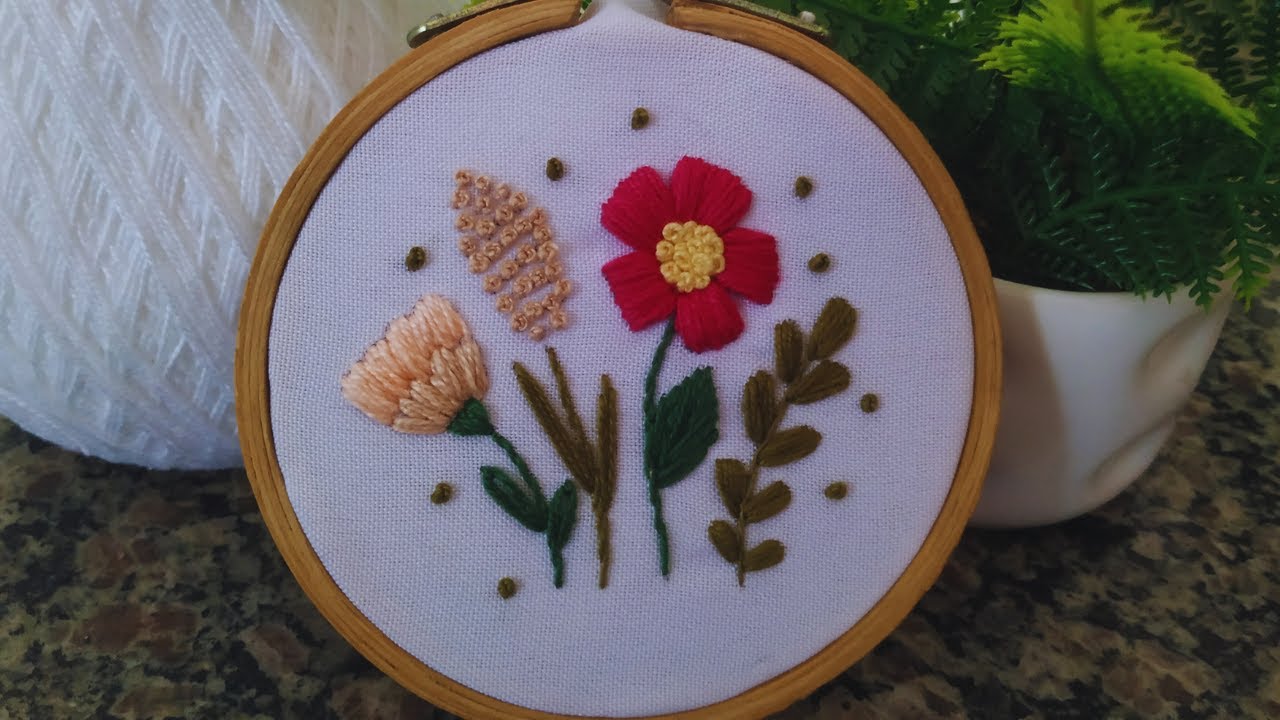 Desenho de flores para iniciantes - Parte 1 | Aprenda bordar flores #bordado #desenhosdebordado