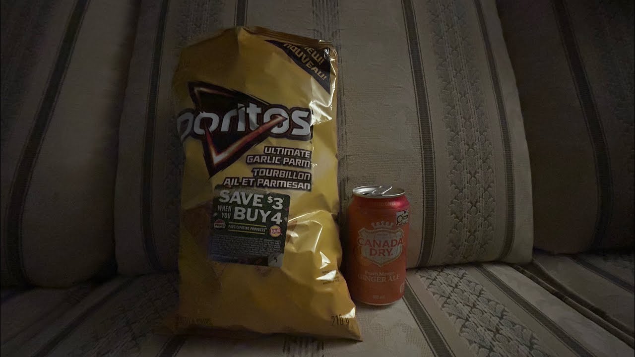 InsaneFoodie Reviews Doritos Ultimate Garlic Parm and Peach Mango Gingerale 