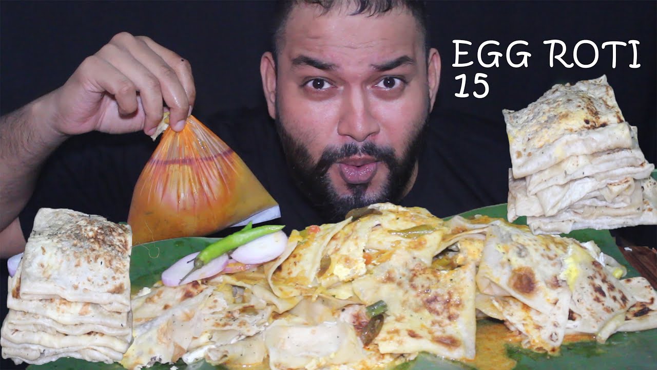 බිත්තර රොටි 15k කන්න පුලුවන්ද ?Eating 15 Egg Roti