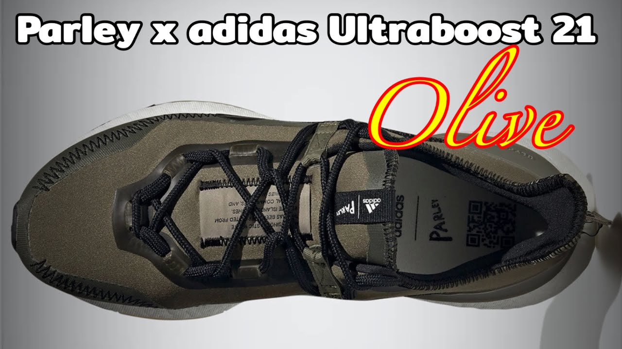 Parley x adidas Ultraboost 21 OLIVE Detailed Look and Release Update