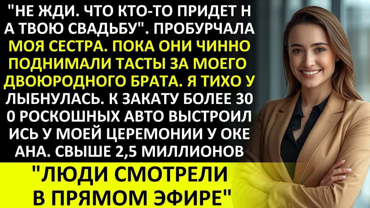 МОЯ СЕСТРА ИЗДЕВАЛАСЬ НАД МОЕЙ СВАДЬБОЙ… НО КОГДА ПРИЕХАЛИ 300 РОСКОШНЫХ АВТО, ОНИ ОСТАЛИСЬ В ТИ