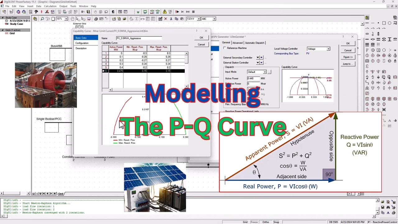 How to Build a Generator P–Q Capability Curve in DIgSILENT