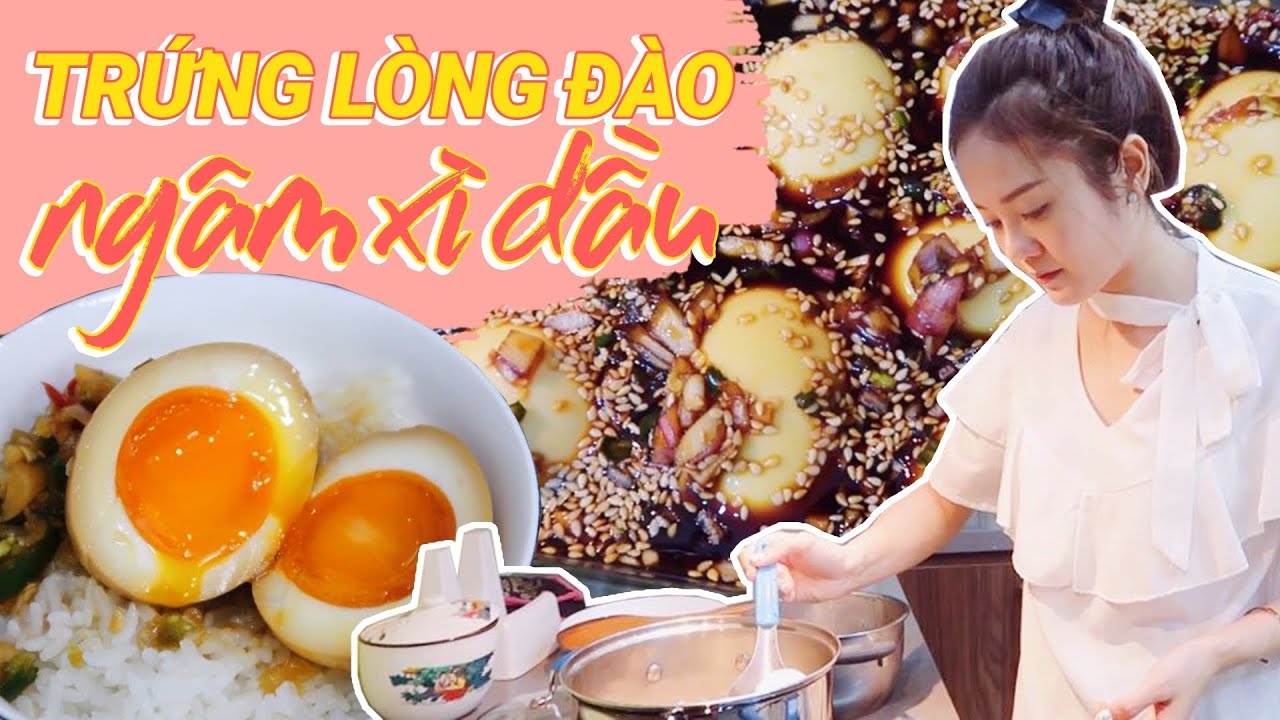 THỬ LÀM TRỨNG GÀ LÒNG ĐÀO NGÂM XÌ DẦU| DỄ LÀM, GÂY NGHIỆN THẬT SỰ 🤤🤤