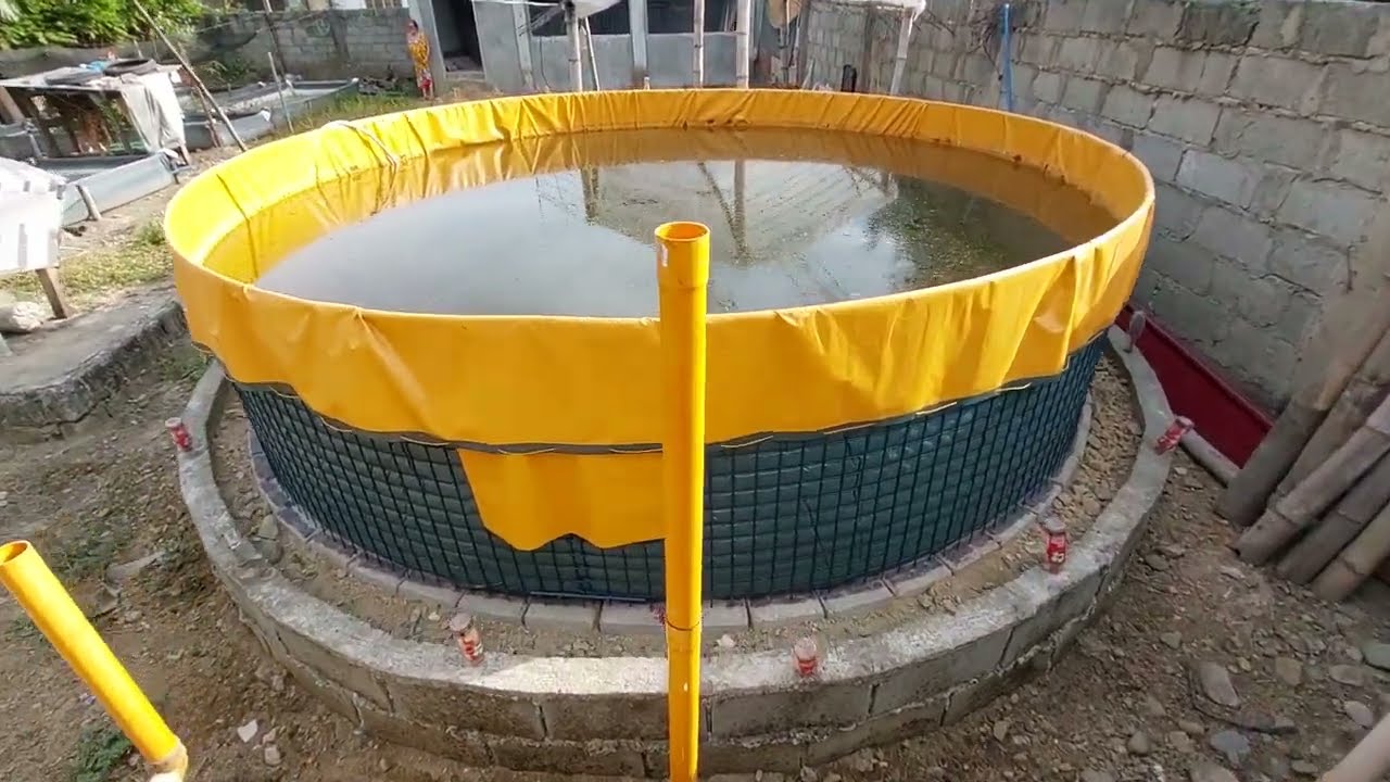 Circular Trapal Pond Simpleng Set Up pero matibay