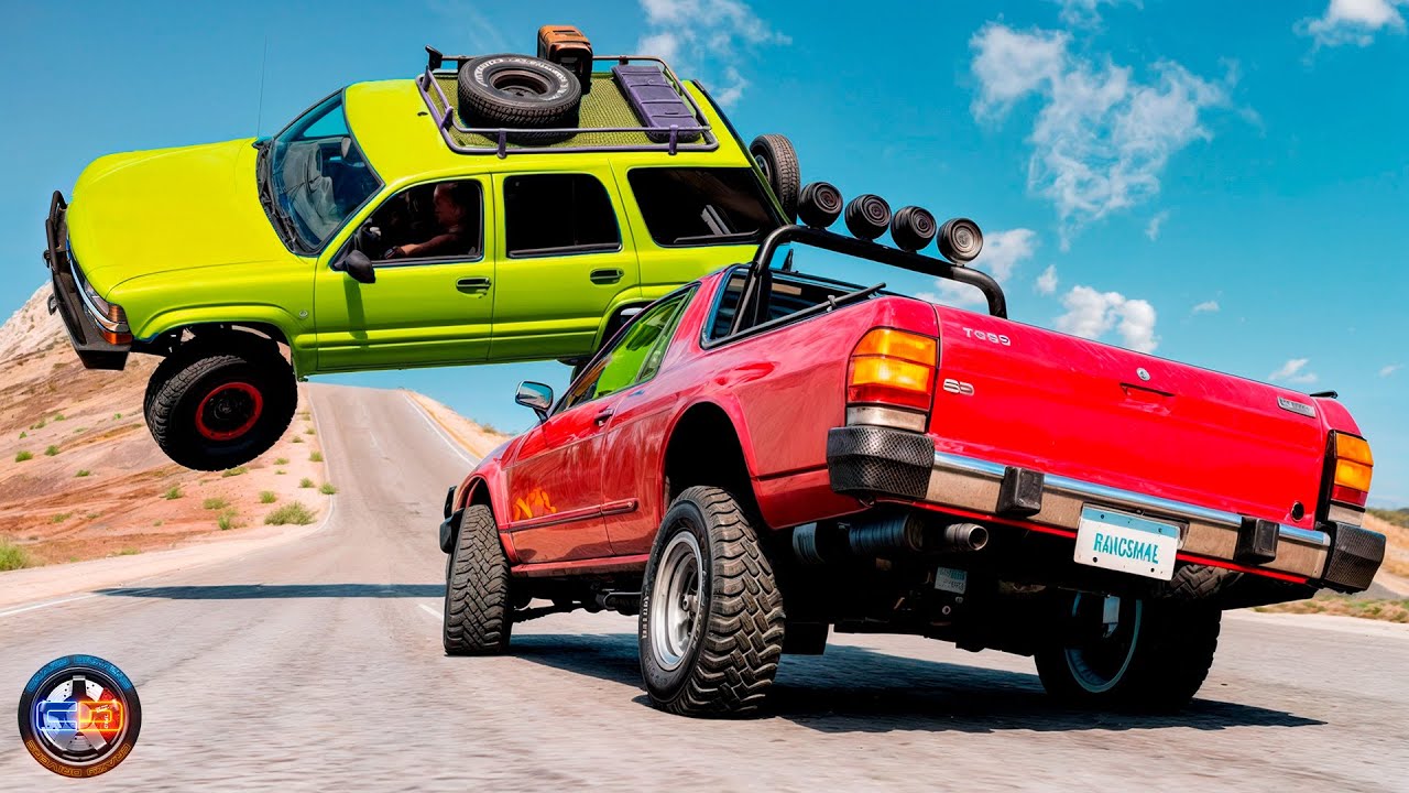 Side Collisions of Cars #59 - BeamNG drive CRAZY DRIVERS