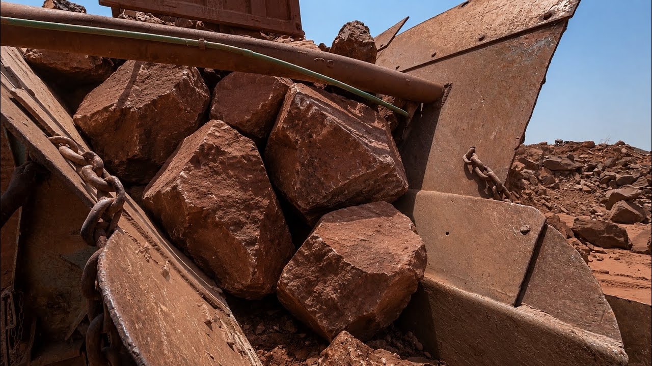 BIG ROCK 🪨 Crusher Machine - FULL Powerfull Process A Giant in Action-Big Rock Crushing 