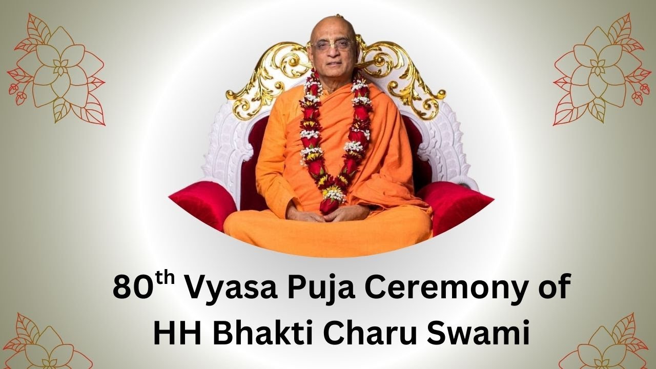 80th Vyasa Puja Ceremony of HH Bhakti Charu Swami Maharaj Sri Dham Mayapur || Evening