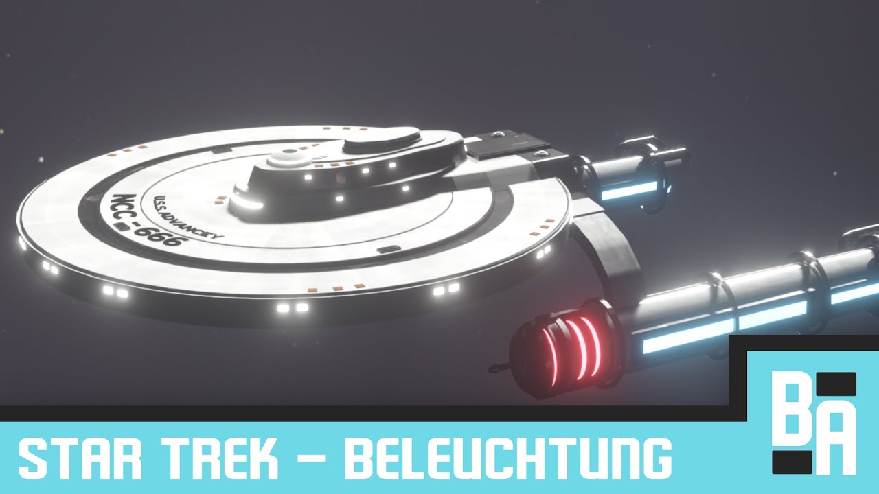 Blender 2.8 - Raumschiff Beleuchtung
