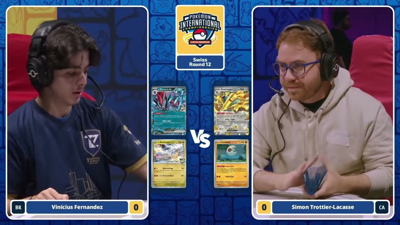 2026 Pok&eacute;mon TCG LAIC Раунд 12. Зороарк от N против Лунатона от Gholdengo