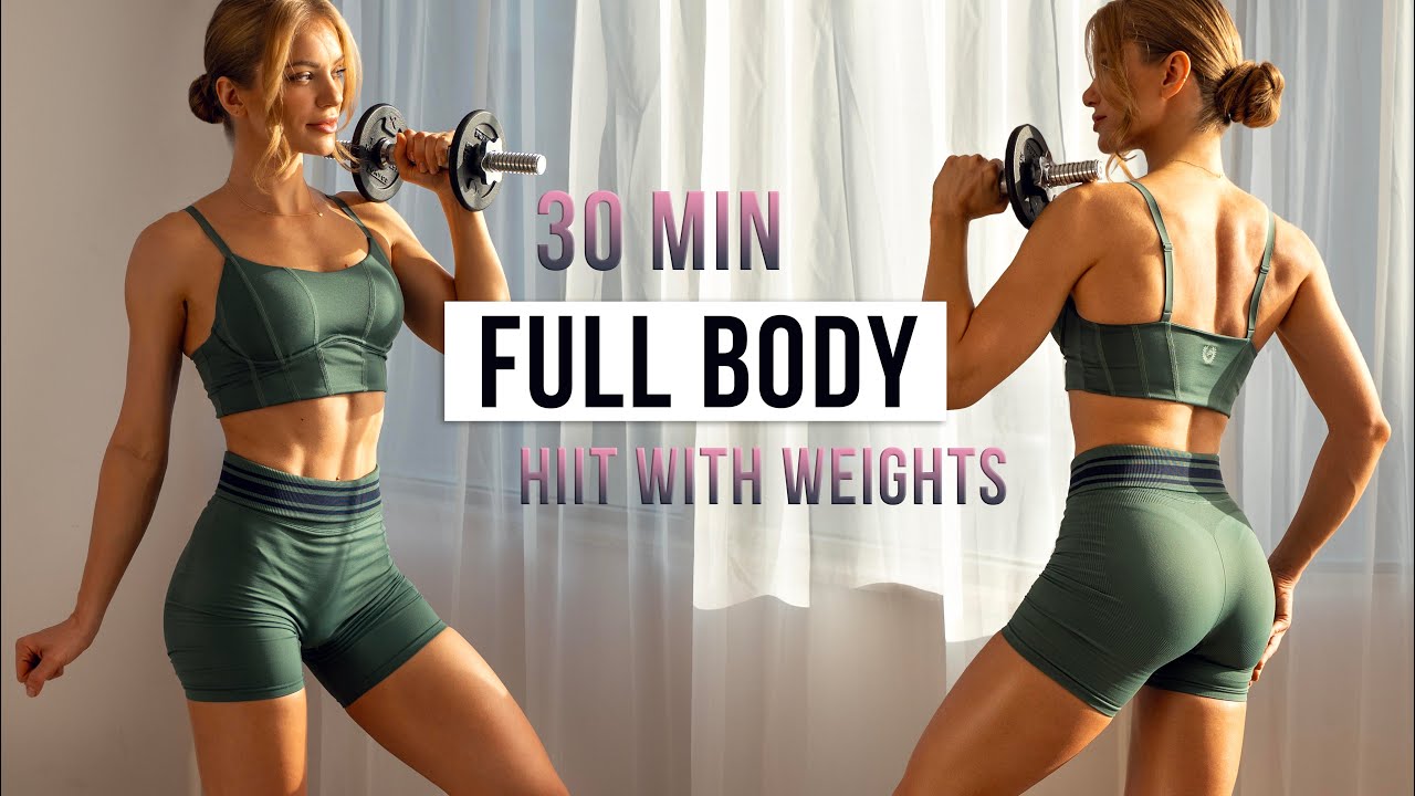30 min Sweat & Sculpt – Full Body HIIT, with weights