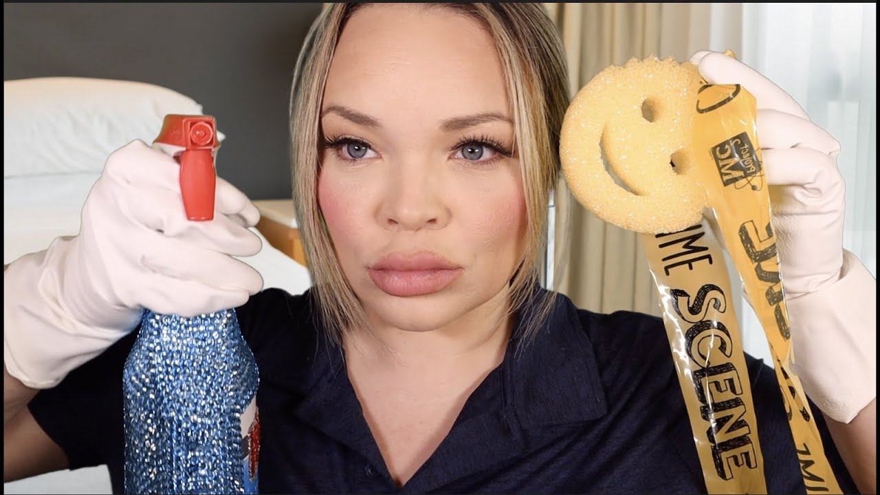 ASMR The Cleaning Lady (scrubbing, brushing, spraying) | POV: YOU Are The Mirror