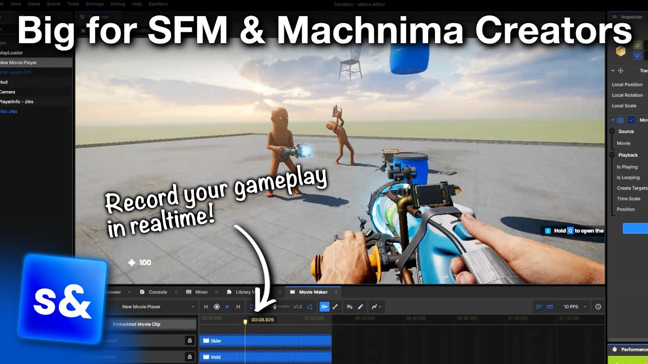 Запись демо-версии S&box Movie Maker, SS2 и многое другое!