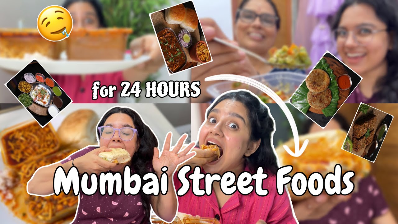 😱 I only ate MUMBAI STREET Foods 🤤 for 24 Hours | Food Challenge