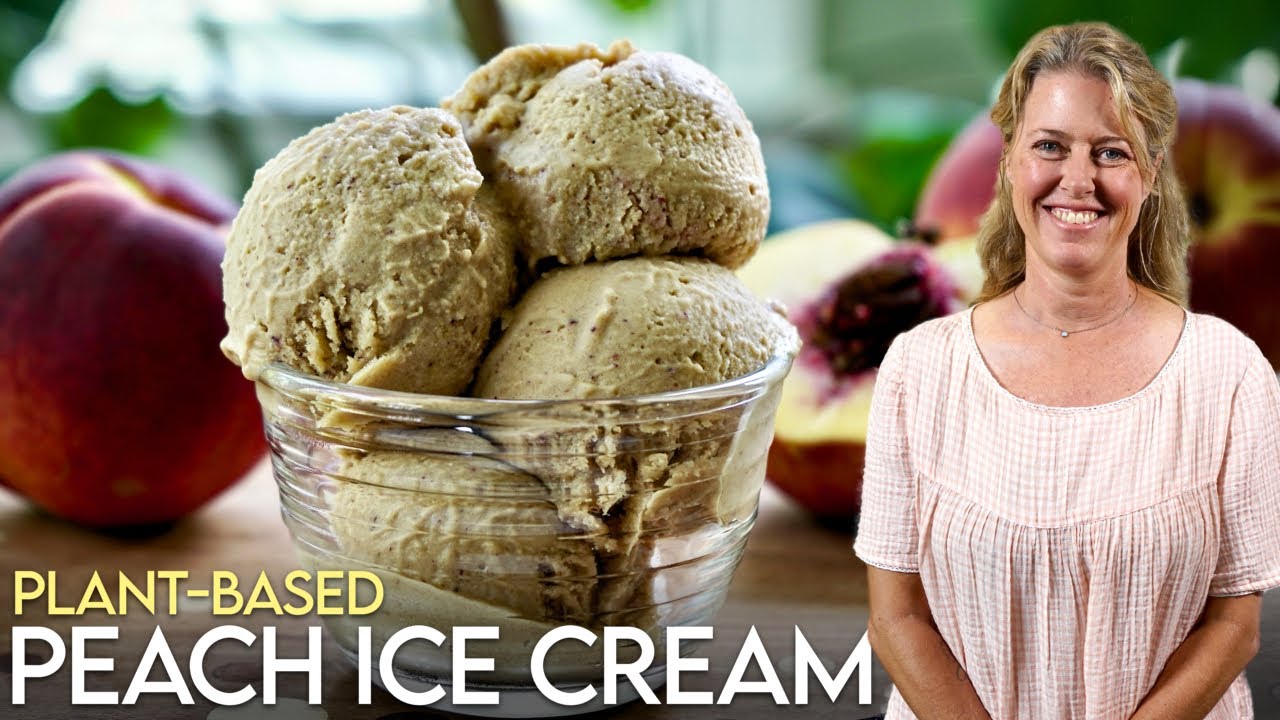 Healthy Plant-Based Häagen-Dazs Style Peach Ice Cream 🤯 How can it be?