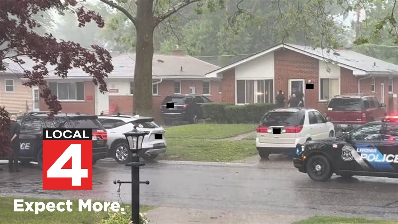 Viewer video shows large police presence at Livonia home